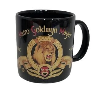 Metro Goldwyn Mayer 1989 Black Mug Lion Logo